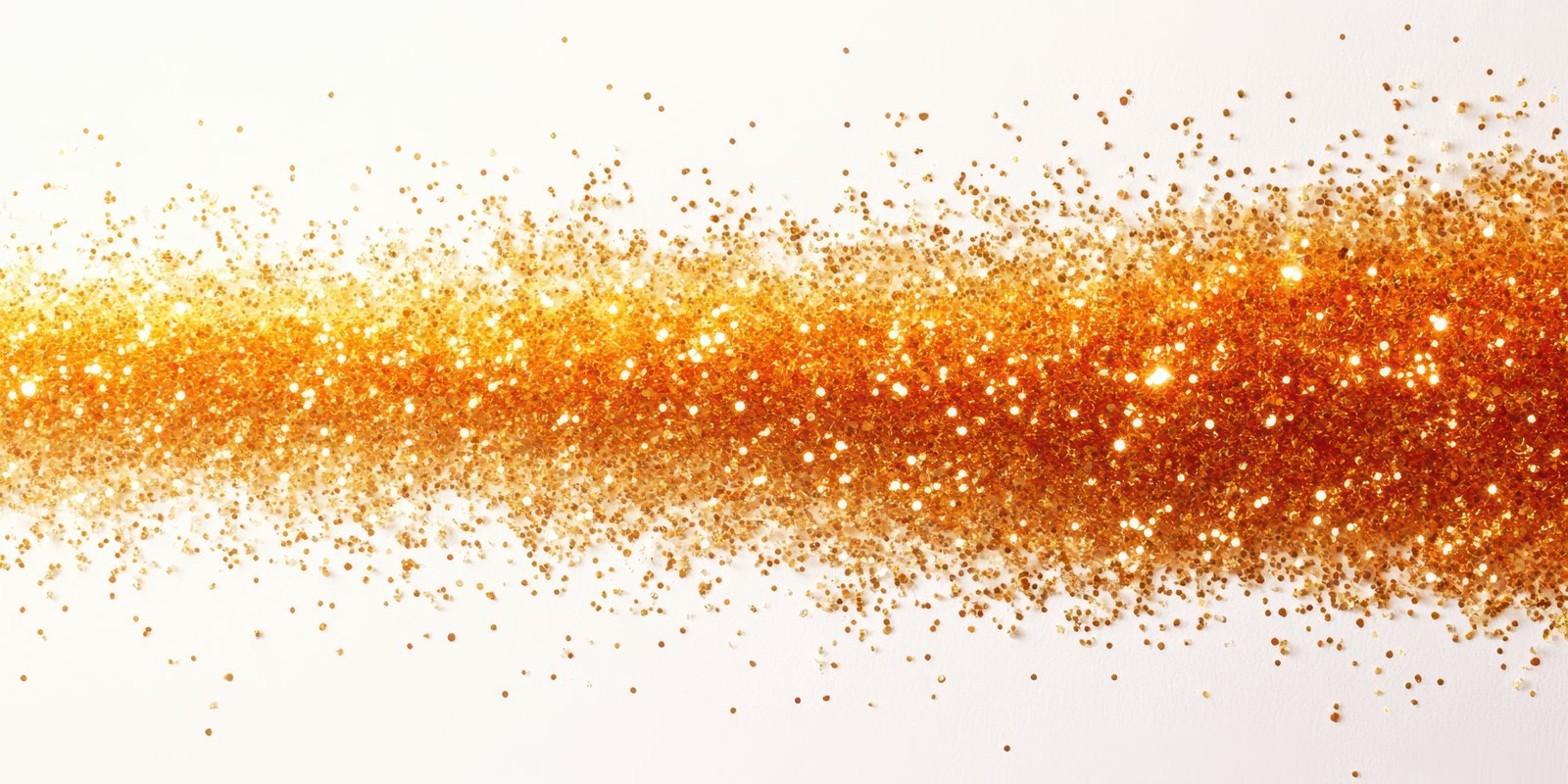 Golden glitter spreads across a bright background, creating a sparkling effect for festive occasions and creative projects